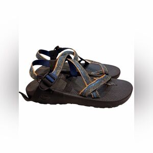 Chaco Tegu Blue Orange & Multi Strappy Hiking Sandals Size M 11